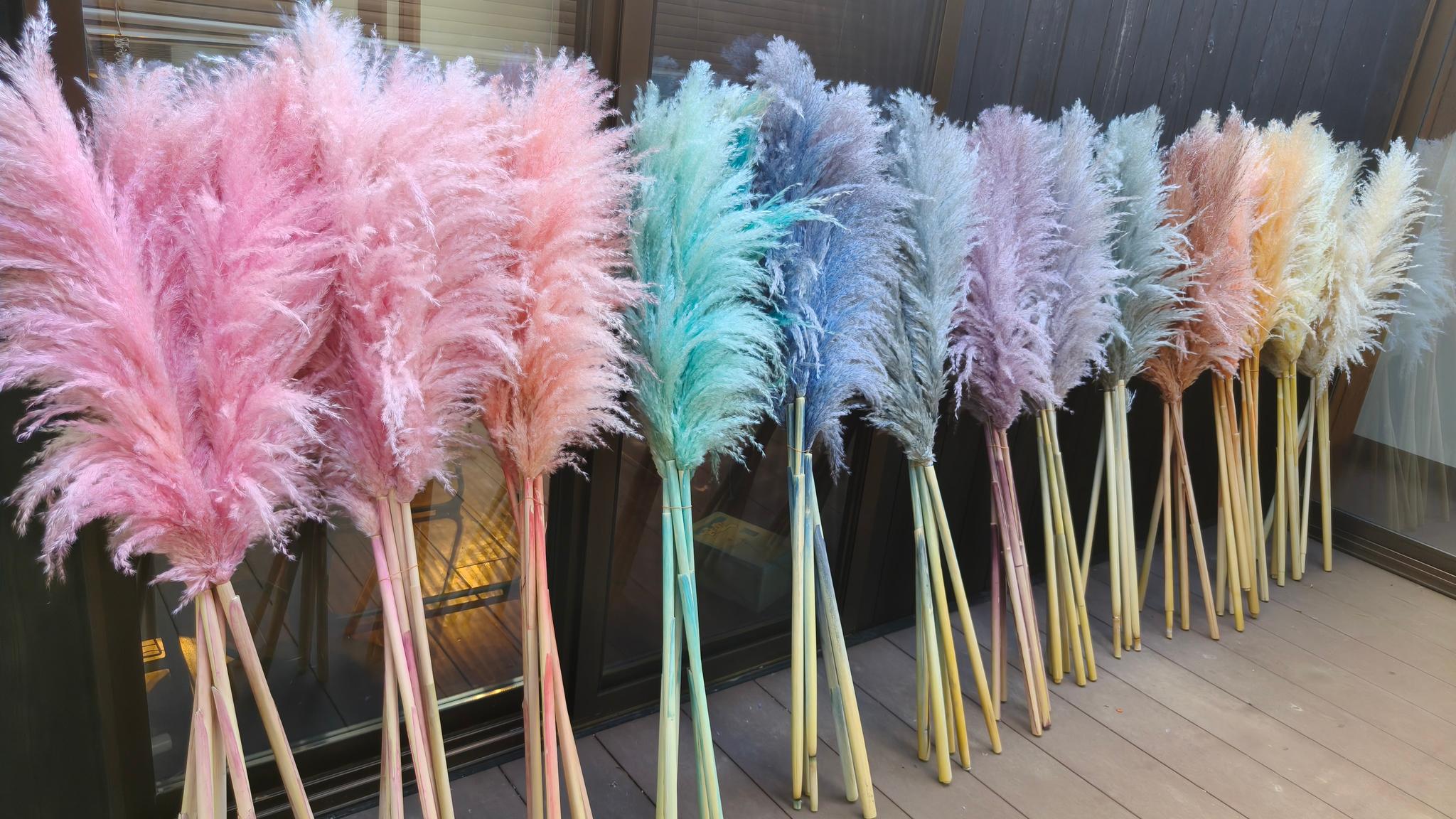 今季！グレージュ、ニュアンスカラーのパンパスグラス  開店祝い ドライフラワーインテリア ウェディング大人クリスマス | 10枚目